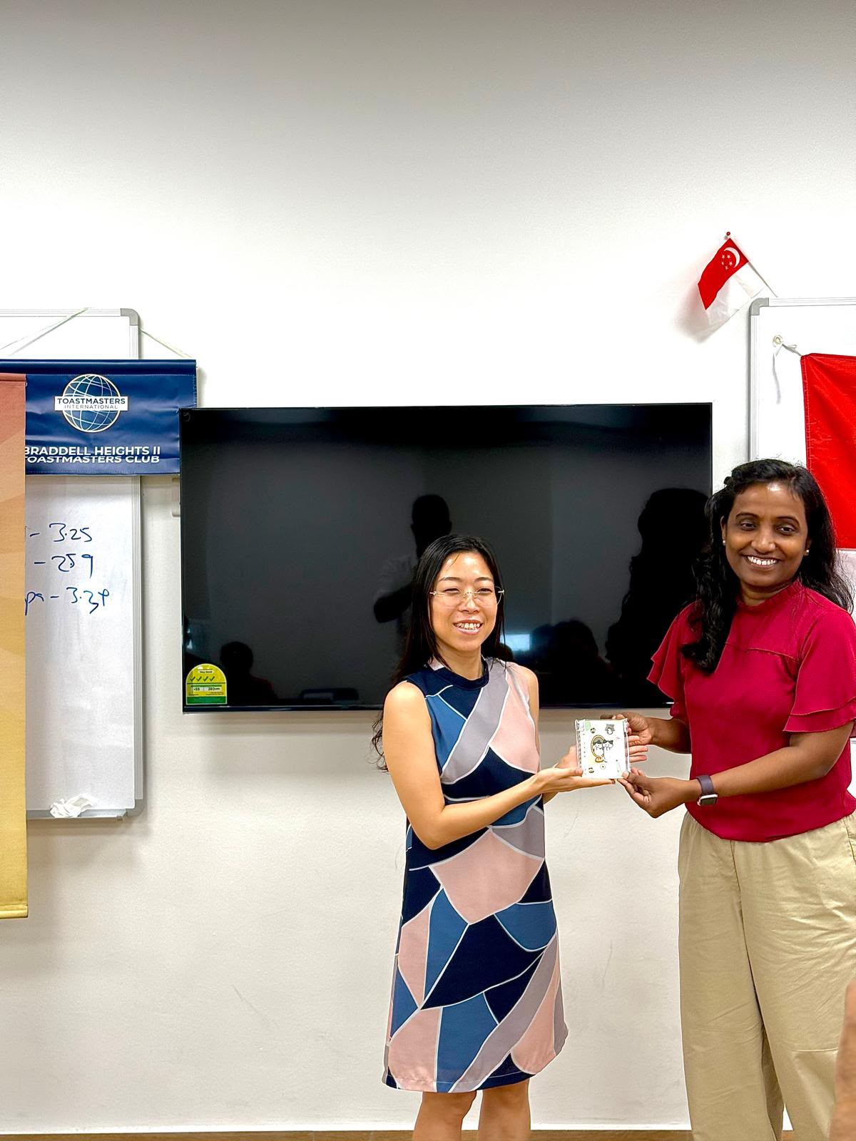 Award presentation at BH II Toastmasters